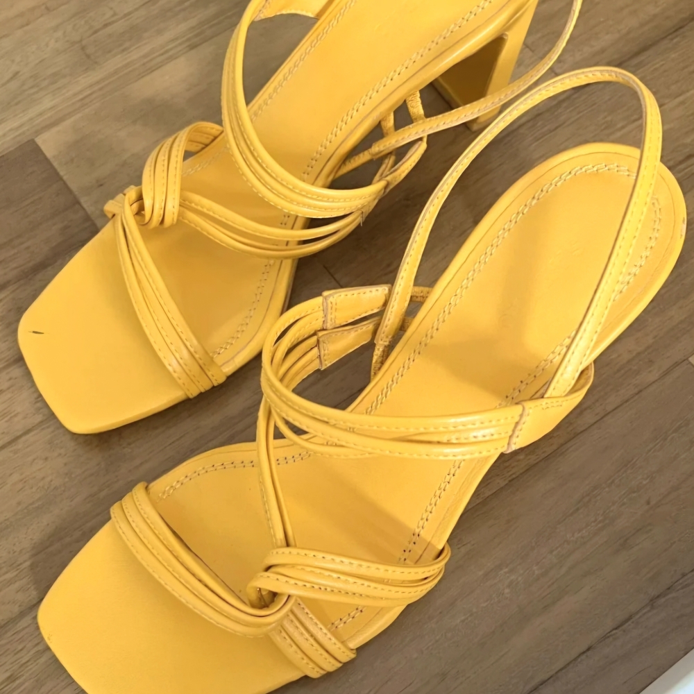 Yellow Strappy Women's Sandals